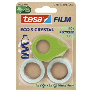 Film ECO & CRYSTAL + Abroller, 19 mm x 10 m, Blister tesa 59038-00000-00 (4063565252464)