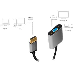 DisplayPort - VGA Adapterkabel, 0, 15 m LogiLink CDA0109 (4052792062113)