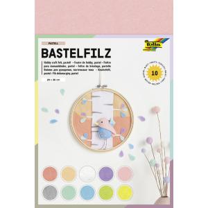 Bastelfilz, 200 x 300 mm, 150 g/ qm, Pastellfarben folia 520495 (4001868104097)