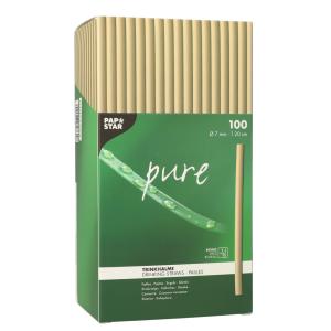 Schilf-Trinkhalme 'pure', 200 mm, natur PAPSTAR 89731 (4002911897317)