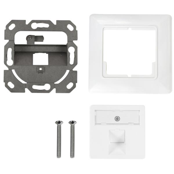 LogiLink Unterputzdose für Keystone-Module, 2-fach, reinweiß NK4054 (4052792065091)