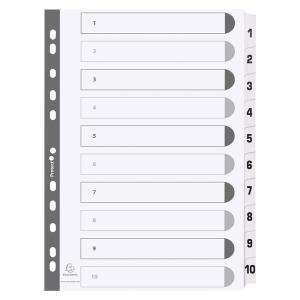 Karton-Register 1-12, DIN A4, weiß, 12-teilig EXACOMPTA MWD1-12Z (5016196003843)