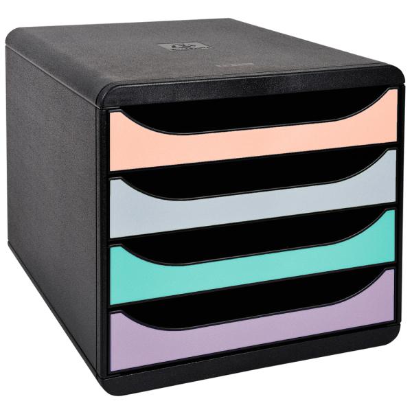 Schubladenbox BIG-BOX Aquarel, 4 Schübe, farbig EXACOMPTA 3104296D (9002493424593)