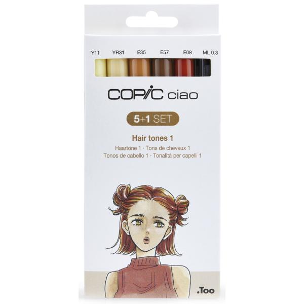 Marker ciao, 5+1 Set 'Hair Tones 1' COPIC 22075572 (4013695265322)