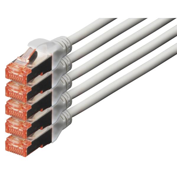 Patchkabel Kat. 6, S/ FTP, 10, 0 m, schwarz, 5er DIGITUS DK-1644-100-BL- (4016032442363)