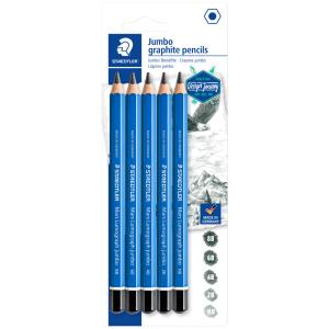 Bleistift Mars Lumograph jumbo, 5er Blister STAEDTLER 100J-S BK5 (4007817052099)
