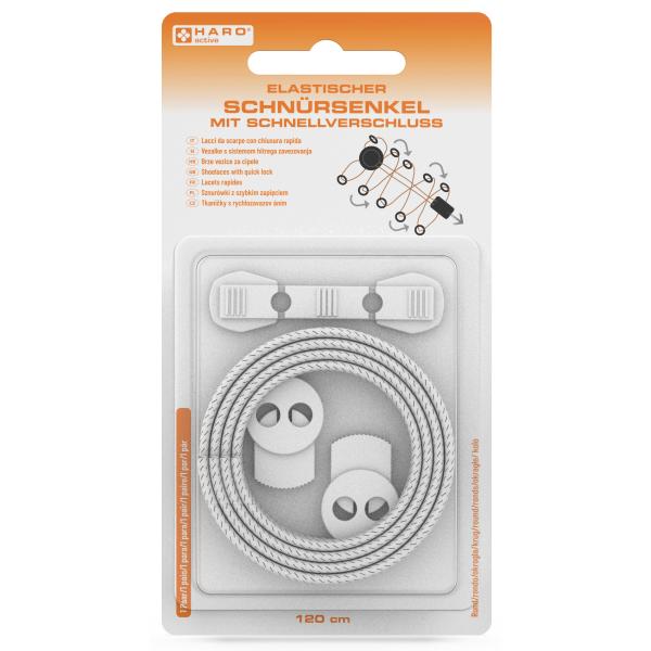 Schnürsenkel mit Schnellverschluss, 1200 mm, schwarz HARO 10123 (4062191101238)