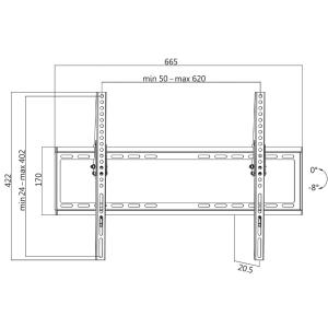 TV-Wandhalterung, neigbar, für 96, 98 - 177, 8 cm LogiLink BP0039 (4052792046373)