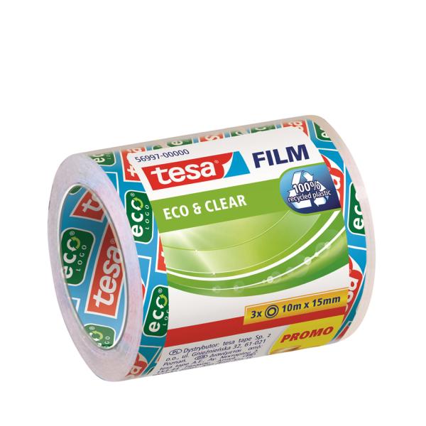 tesa Klebeband Eco&Clear Sparpack 15mmx10m 3 Stück