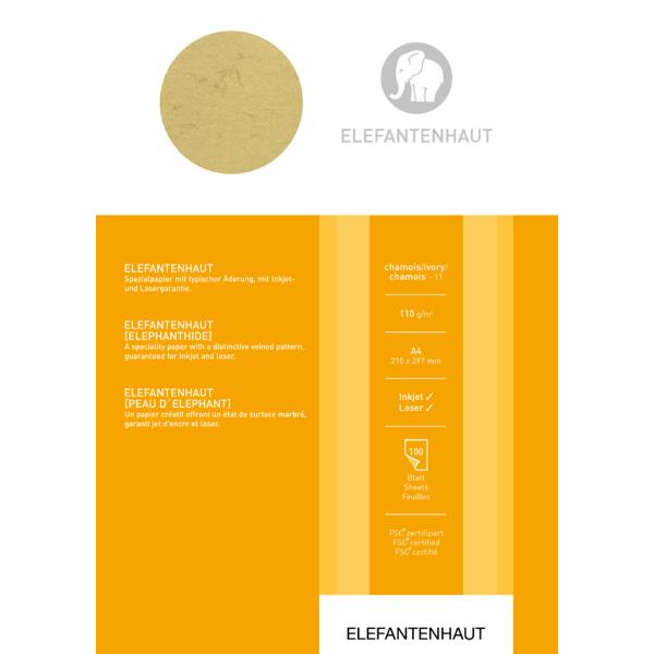 , DIN A4, 110 g/ qm, chamois Elefantenhaut VM00114 (4053229888351)