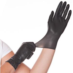 Latex-Handschuh 'DIABLO', M, schwarz, puderfrei HYGOSTAR 26758 (4015544267587)