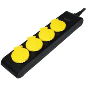 Outdoor-Steckdosenleiste, 4-fach, schwarz, IP44 LogiLink LPS212 (4052792035414)