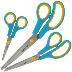Schere Easy Grip, 3er Set, cassis/ lemonengelb WESTCOTT N-90029 00 (4027521525559)