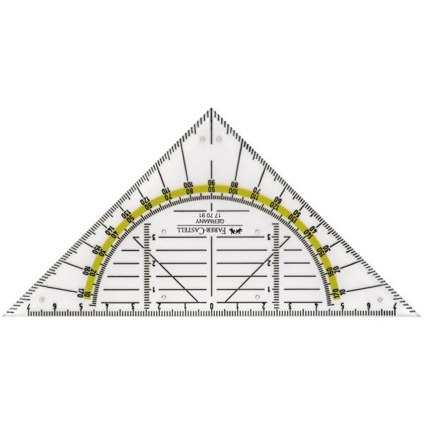 FABER-CASTELL Geometriedreieck BK 1 klein, ohne Griff Faber-Castell 177091 (4005401770916)