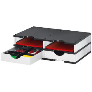 Sortierstation doc duo, 4 Fächer, grau/ schwarz styro 268-0202.9895S (7612176081368)