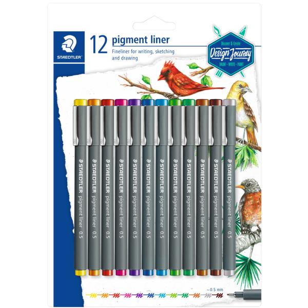 Pigmentliner Design Journey, 12er Blisterkarte STAEDTLER 30805SBK12 (4007817054628)