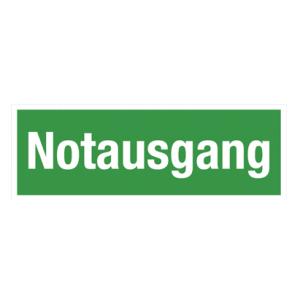LEINA Hinweisschild, Text: 'Notausgang', nachleuchtend REF 26007 (4011166260074)