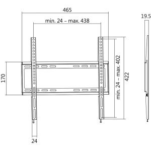 TV-Wandhalterung, flach, für 81, 28 - 139, 7 cm LogiLink BP0009 (4052792042566)