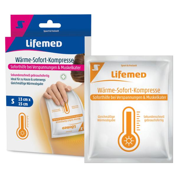 Wärme-Sofort-Kompresse, 150 x 130 mm, weiß Lifemed 99229 (4251594201434)