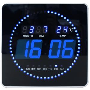 LED-Wanduhr FLO LED, mit Datum/ Temperatur, schwarz UNiLUX 400124566 (3595560029648)