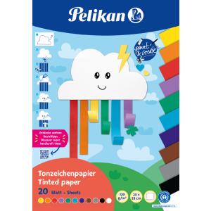 Tonpapierblock Rainbow, 230 x 330 mm, 20 Blatt Pelikan 300002240 (4012700101587)