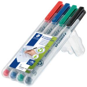 STAEDTLER Lumocolor Folienstifte non-permanent S 4 Stück