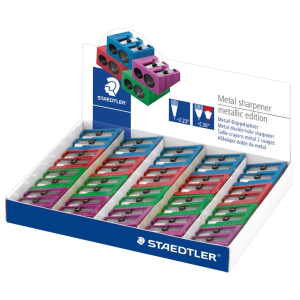 Doppel-Spitzer Metallic, aus Metall, 20er Display STAEDTLER 510 20 PR2 (4007817022993)