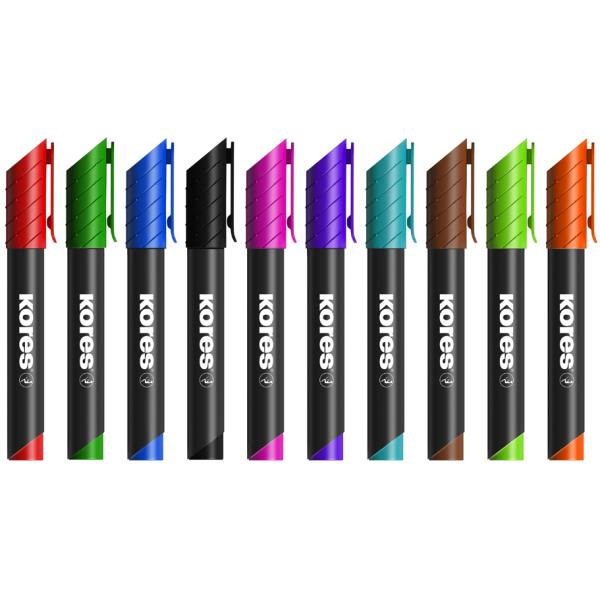 Permanent-Marker 'K MARKER', Keilspitze, violett Kores M20956 (9023800209566)