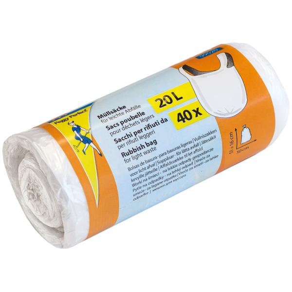 Mülleimerbeutel HDPE, 20 Liter, transparent Peggy Perfect 99020 (4006938990204)