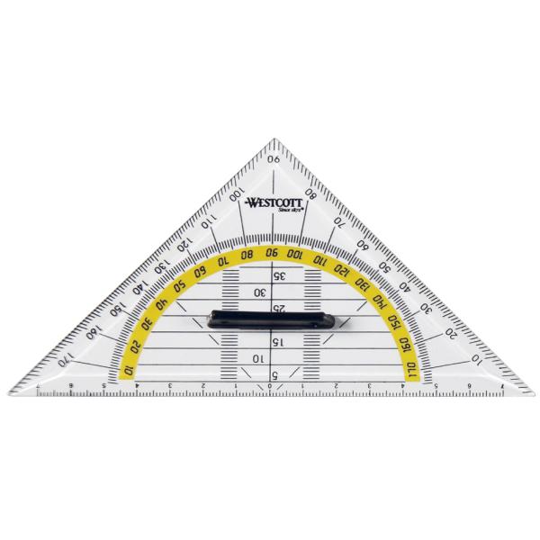 Geometriedreieck, Hypotenuse: 220 mm, mit Griff WESTCOTT E-10134 BP (4027521512221)