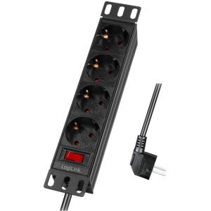 LogiLink 10' Steckdosenleiste, 4-fach, mit Schalter, schwarz PDU4B01 (4052792046601)