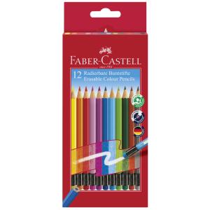 Farbstifte mit Radierer 24 Farben sortiert FABER CASTELL 116625 (4005401166252)