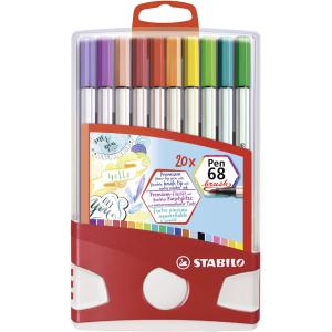 Stabilo Pen 68 Brush Brush-pens Farbsortiert, 20 St. 568/20-0211 (4006381561112)