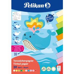 Tonpapierblock Summer, 230 x 330 mm, 20 Blatt Pelikan 300002241 (4012700101594)