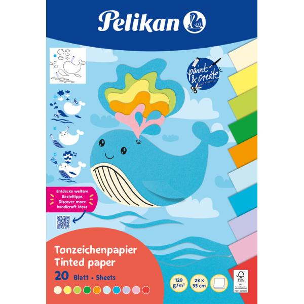 Tonpapierblock Summer, 230 x 330 mm, 20 Blatt Pelikan 300002241 (4012700101594)