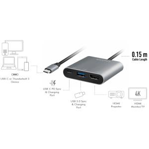 USB 3.2 Gen 1 Adapterkabel, grau/ schwarz LogiLink UA0390 (4052792066388)