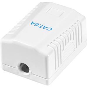 LogiLink Anschlussdose Kat.6A mit Aufputzbox, 1x RJ45, weiß NP0100 (4052792076431)