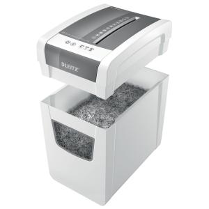 Aktenvernichter IQ Slim Home Office Partikelschnitt P4, 10 Blatt weiß Leitz 8001-00-00 (4002432118946)