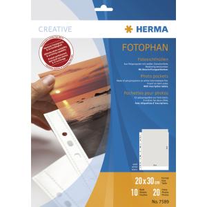 Fotophan Sichthüllen DIN A4, für Fotos 20 x 30 cm HERMA 7589 (4008705075893)