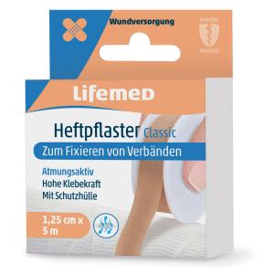 Heftpflaster 'Classic', hautfarben, 12, 5 mm x 5 m Lifemed 99019 (4251594201731)