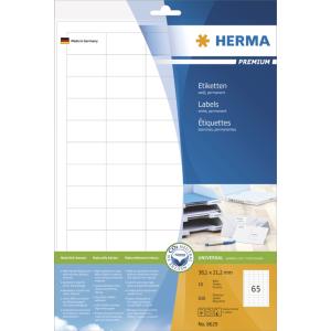 Universal-Etiketten PREMIUM, 48, 3 x 33, 8 mm, weiß HERMA 8643 (4008705086431)