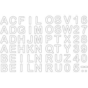 Bügelbuchstaben für DIY-Stoffschultüte, weiß ROTH 658116 (4028279943442)