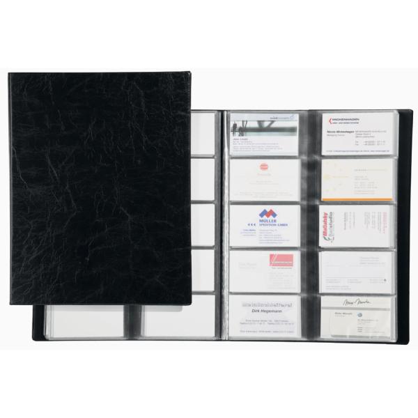 Visitenkarten-Album VISIFIX, genarbte Folie, schwarz DURABLE 2402-01 (4005546214573)