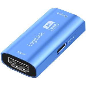 HDMI Repeater, 8K/ 60 Hz, Aluminiumgehäuse, blau LogiLink HD0064 (4052792076172)