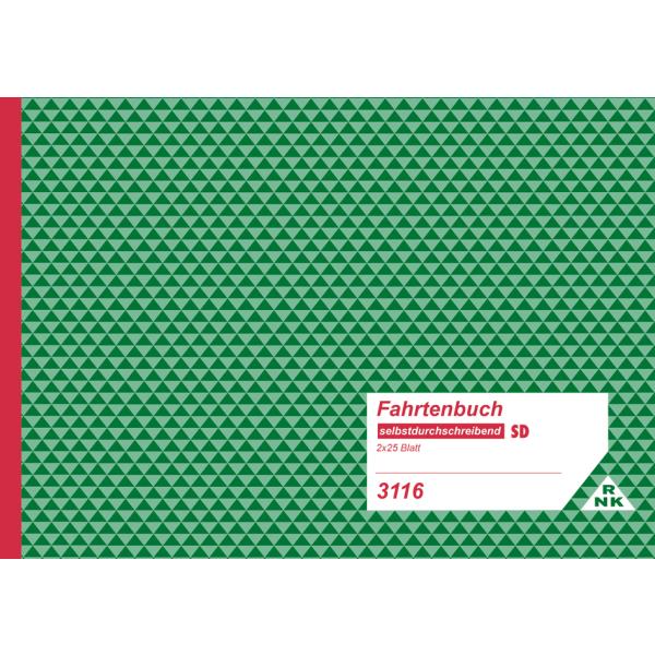 Fahrtenbuch LKW, DIN A5 quer, 2 x 25 Blatt, SD RNK Verlag 3116 (4002871311601)