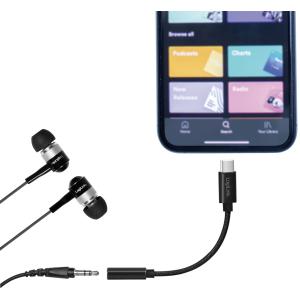 USB-C - Klinke Adapterkabel, 130 mm, schwarz LogiLink UA0398 (4052792068795)