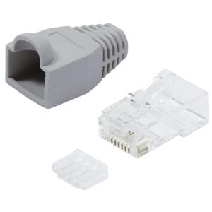 LogiLink RJ45 Stecker, Kat.6, ungeschirmt, grau MP0023 (4052792027563)