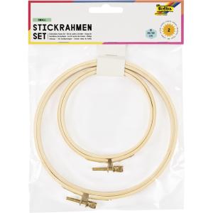Holz-Stickrahmen-Set SMALL, 100 und 150 mm folia 23403 (4001868124323)