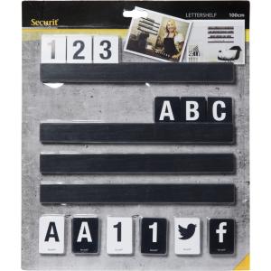Buchstabenleiste LETTER SHELF, teak Securit LES-TE-100 (8719075283110)