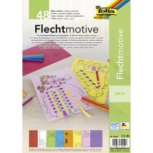 Flechtmotive aus Tonpapier, DIN A4, farbig sortiert folia 70250 (4001868702507)